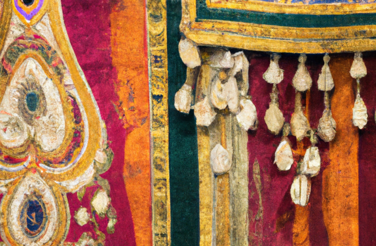 A collection of dynamic medieval tapestries, showcasing intricate designs and vibrant colors.